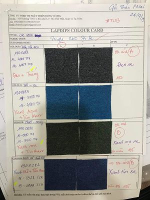 Bảng màu vải thun single CVC